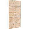 Posuvné dveře 100 x 208 cm masivní borové dřevo [850638] (Barva Přírodní)