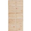 Posuvné dveře 100 x 208 cm masivní borové dřevo [850638] (Barva Přírodní)
