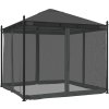 Altán se síťovanými stěnami 2,93 x 2,93 m ocel [368435] (Barva Antracitová)
