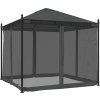 Altán se síťovanými stěnami 2,93 x 2,93 m ocel [368435] (Barva Antracitová)