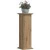 Stojan na rostliny 33 x 33 x 100 cm kompozitní dřevo [852982] (Barva Kouřový dub)