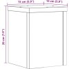 Stojany na rostliny 2 ks 15 x 15 x 20 cm kompozitní dřevo [852888] (Barva Bílá)