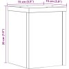 Stojany na rostliny 2 ks 15 x 15 x 20 cm kompozitní dřevo [852888] (Barva Bílá)