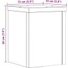 Stojany na rostliny 2 ks 15 x 15 x 20 cm kompozitní dřevo [852888] (Barva Bílá)