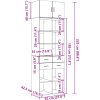 Úzká úložná 70x42,5x225 cm kompozitní dřevo [3281338] (Barva dub sonoma)