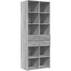 Skříň highboard 70 x 42,5 x 185 cm kompozitní dřevo [3281467] (Barva Šedá sonoma)