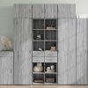 Skříň highboard 70 x 42,5 x 185 cm kompozitní dřevo [3281467] (Barva Šedá sonoma)