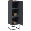 Skříň highboard hořčicově 36 x 39 x 123 cm ocel [846524] (Barva Černá)