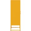 Skříň highboard hořčicově 36 x 39 x 123 cm ocel [846524] (Barva Černá)