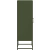 Skříň highboard hořčicově 36 x 39 x 123 cm ocel [846524] (Barva Černá)