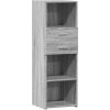 Skříň highboard 40 x 42,5 x 124 cm kompozitní dřevo [846160] (Barva Černá)