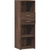 Skříň highboard 40 x 42,5 x 124 cm kompozitní dřevo [846160] (Barva Černá)