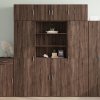 Skříň highboard 80 x 42,5 x 185 cm kompozitní dřevo [3281382] (Barva Kouřový dub)