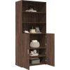 Skříň highboard 80 x 42,5 x 185 cm kompozitní dřevo [3281382] (Barva Kouřový dub)