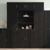 Skříň highboard 80 x 42,5 x 185 cm kompozitní dřevo [3281382] (Barva Kouřový dub)