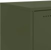 Příborník hořčicově 68x39x72 cm ocel [846660] (Barva Zelená)