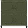 Příborník 68 x 39 x 72 cm ocel [846654] (Barva Zelená)