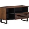 TV skříňka 80 x 34 x 46 cm masivní mangovníkové dřevo [377521] (Barva Hnědá)