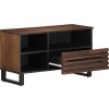 TV skříňka 80 x 34 x 46 cm masivní mangovníkové dřevo [377521] (Barva Hnědá)