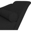 Lenoška s poduškami textil [4007598] (Barva Černá)