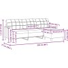 3místná pohovka s podnožkou 210 cm textil [3278255] (Barva vínová červená)