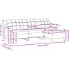 3místná pohovka s podnožkou 210 cm textil [3278255] (Barva vínová červená)
