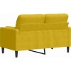2místná pohovka s polštáři 120 cm samet [3278215] (Barva Žlutá)