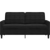 2místná pohovka 140 cm samet [4007629] (Barva Černá)