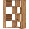 Rohová knihovna 4patrová 85 x 85 x 140 cm kompozit [3307814] (Barva Kouřový dub)
