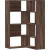 Rohová knihovna 4patrová 85 x 85 x 140 cm kompozit [3307814] (Barva Kouřový dub)