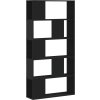 Knihovna 5patrová artisan 80,5 x 23,5 x 162,5 cm kompozit [852772] (Barva Černá)