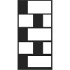 Knihovna 5patrová artisan 80,5 x 23,5 x 162,5 cm kompozit [852772] (Barva Černá)