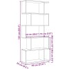 Knihovna/dělící stěna 5patrová 70x24x161cm kompozit [858101]