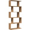 Knihovna/dělící stěna 5patrová 70 x 24 x 161 cm kompozit [858101] (Barva dub artisan)