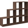 Knihovna/dělící stěna 3patrová 137,5x29x103,5 cm kompozit [857980] (Barva Kouřový dub)