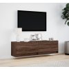 Nástěnná TV skříňka s LED osvětlením 140 x 31 x 38 cm [852375] (Barva Hnědý dub)