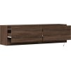 Nástěnná TV skříňka s LED osvětlením 140 x 31 x 38 cm [852375] (Barva Hnědý dub)