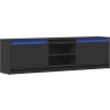 TV skříňka s LED 180 x 34 x 50 cm kompozitní dřevo [3307913] (Barva Černá)