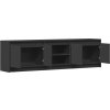 TV skříňka s LED 180 x 34 x 50 cm kompozitní dřevo [3307913] (Barva Černá)