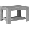 Konferenční stolek s LED 73 x 53 x 45 cm kompozitní dřevo [847551] (Barva Šedá sonoma)