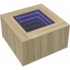 Konferenční stolek s LED 60 x 60 x 40 cm kompozitní dřevo [847572] (Barva Šedá sonoma)