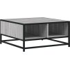 Konferenční stolek 60,5x60,5x30 cm kompozitní dřevo a kov [848767] (Barva grey sonoma and black)