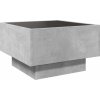 Konferenční stolek s LED 50 x 50 x 30 cm kompozit [847507] (Barva Betonová šedá)