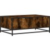 Konferenční stolek 90 x 57 x 35 cm kompozitní dřevo a kov [848756] (Barva Kouřový dub)
