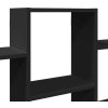 Nástěnná police 159 x 18 x 66 cm kompozitní dřevo [853300] (Barva Černá)