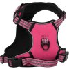Postroj pro psy s reflexními popruhy nastavitelný M [4013369] (Barva Růžová)