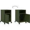 Noční stolky 2 ks 36 x 39 x 59 cm ocel [846725] (Barva Zelená)