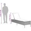3dílná sada lehátek s poduškou polyratan [3284268] (Barva Světle šedá)