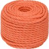 Pracovní lano 16 mm 25 m polypropylen [152947] (Barva Oranžová)