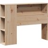 Čelo postele s úložným prostorem 75 cm masivní borovice [855647] (Barva Voskově hnědá)